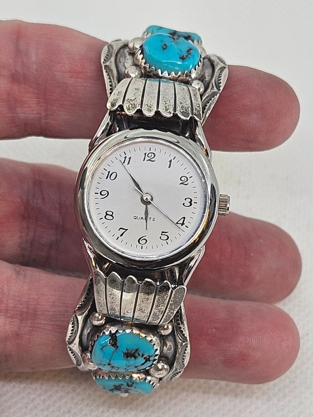 Richard Rita BEGAY Navajo Native American Sterling Silver Turquoise Watch & Cuff